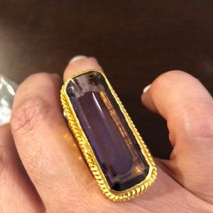 Amethyst ring with gold